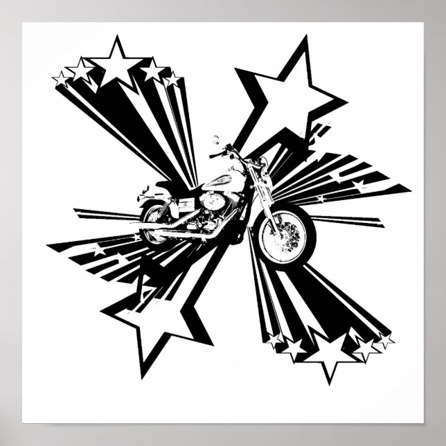 Poster Étoiles de moto (Devant)