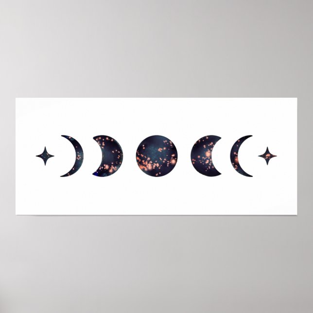 Poster Étoiles de phase de lune (Devant)