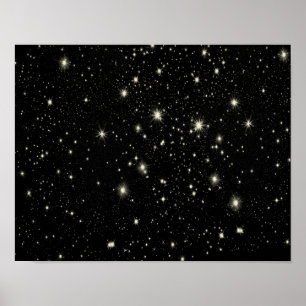 POSTER ÉTOILES D'ESPACE NOIR ARRIÈRE - PLANS WALLPAPERS C