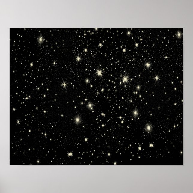 POSTER ÉTOILES D'ESPACE NOIR ARRIÈRE - PLANS WALLPAPERS C (Devant)