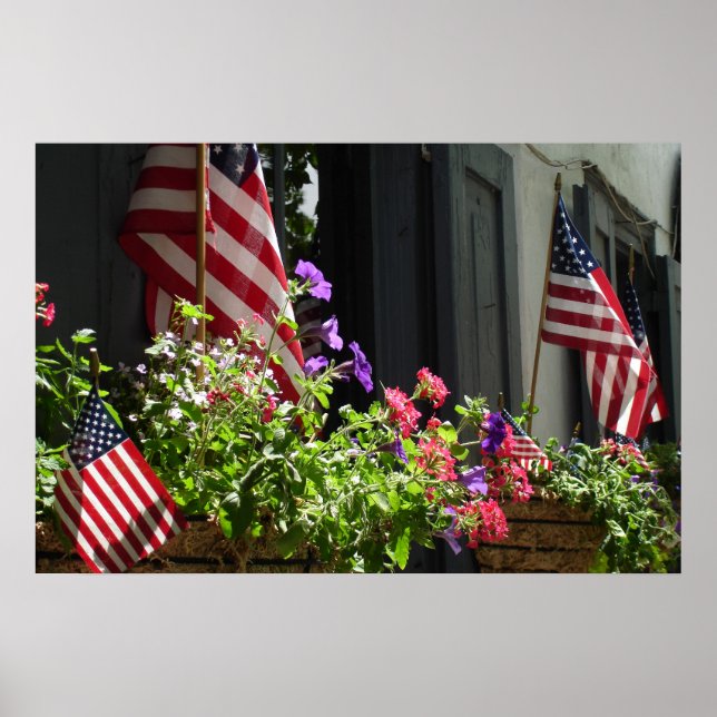 Poster Étoiles et bandes (Devant)