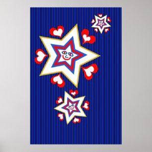 Poster Étoiles et coeurs