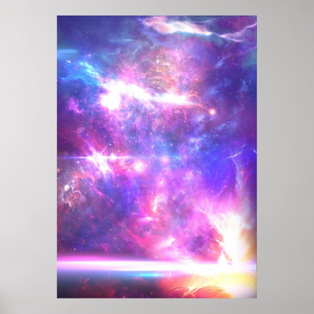 Poster Étoiles Galaxy Nebula (Devant)