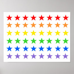 Poster étoiles Rainbow