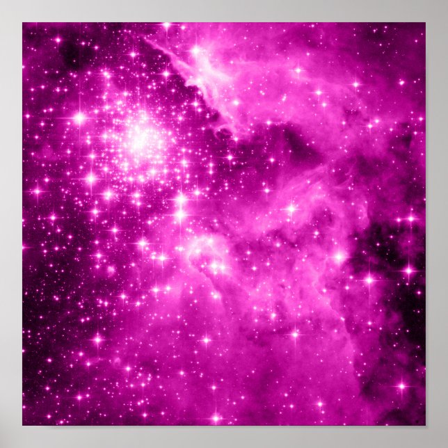 Poster Étoiles roses (Devant)