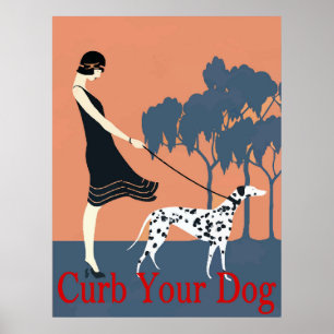 Poster Étouffer le signe de votre chien,