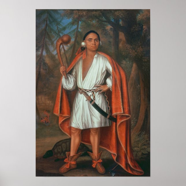 Poster Etow Oh Koam, roi des nations de la rivière, 1710 (Devant)