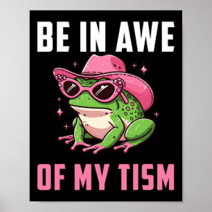 Poster Être À L'Abri De Mon Tism Retro Funny Frog Autisme