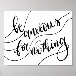 Poster Être Anxieux Pour Rien - Christian Letters