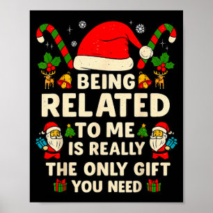 Poster Être apparenté à moi drôle de Noël en famille Xmas