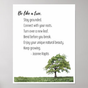 Poster Être comme un arbre Inspiration de l'art mural Imp