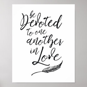 Poster Être dédié l'un à l'autre dans l'art amoureux Impr