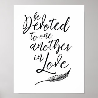 Poster Être dédié l'un à l'autre dans l'art amoureux Impr