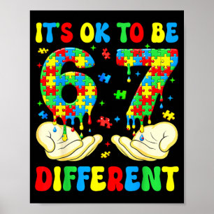 Poster être différent 67 Sensibilisation à l'autisme Six