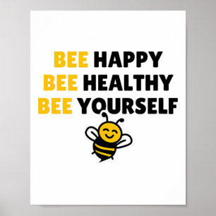 Poster Être en bonne santé, être heureux, être soi-même -