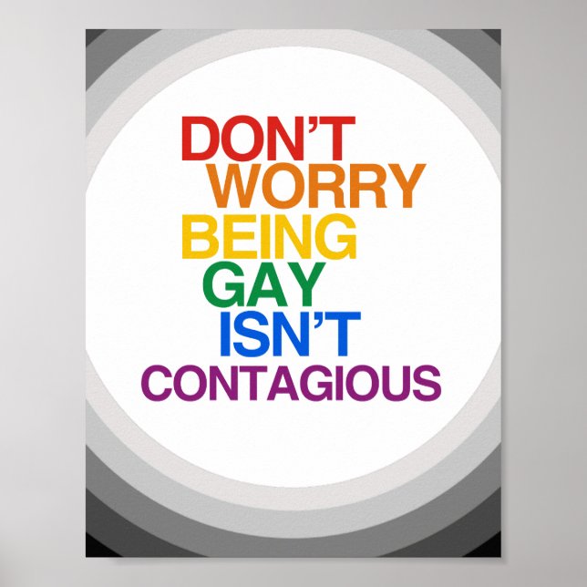 POSTER ÊTRE GAY N'EST PAS CONTAGIEUX (Devant)