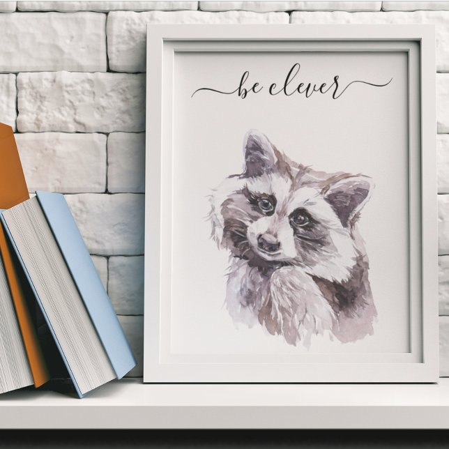 Poster Être habile Raccoon Nursery Child Woodland (Créateur téléchargé)