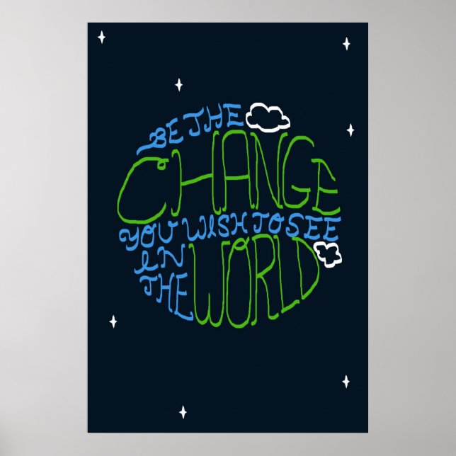 Poster Être l'affiche du changement (Devant)