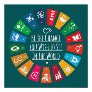Poster Être le changement Motivation Inspirante de change