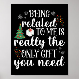Poster Etre Lié À Moi Amusant Noël Famille Noël Noël Noël