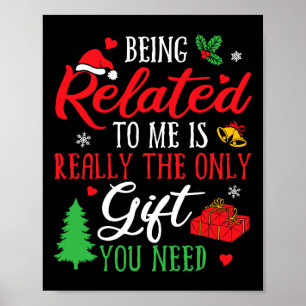 Poster Etre Lié À Moi - Drôle Noël Famille Noël