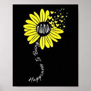 Poster Être Nana Joyeuse Fête des Mères Tournesol Famille