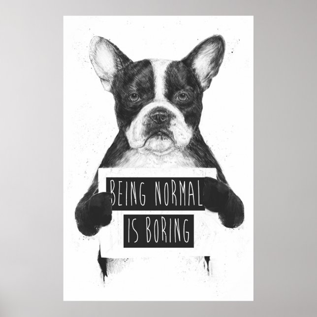 Poster Être normal est ennuyeux (Devant)