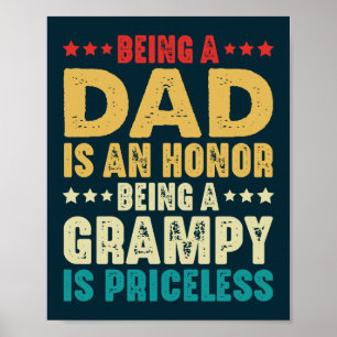 Poster Être Papa Est Un Honneur Être Grave Est Inestimabl