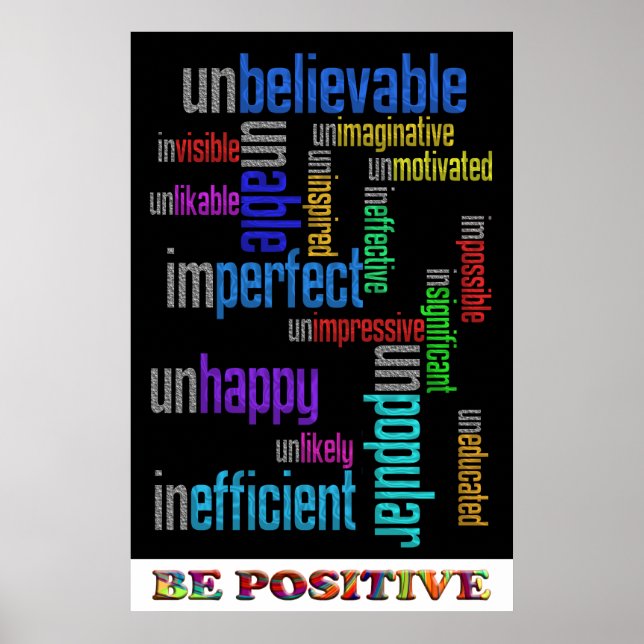 Poster Être positif (Devant)