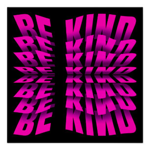 POSTER ÊTRE TYPE DE TEXTE EFFET DE TEXTE TYPOGRAPHIE ROSE