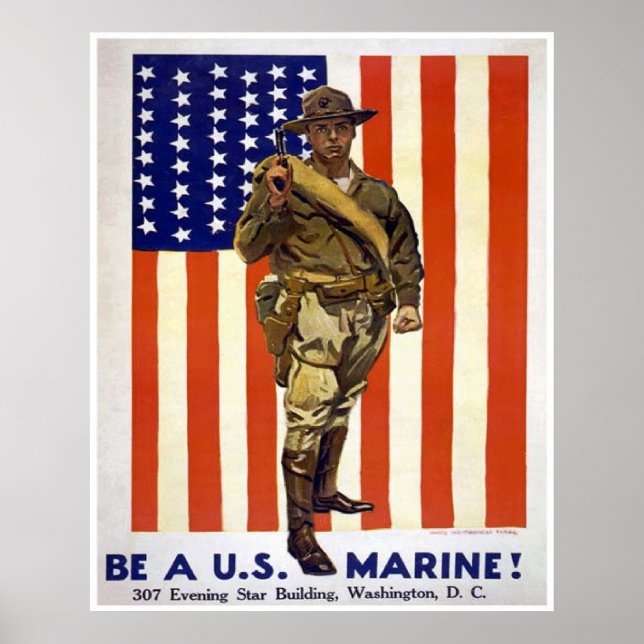 POSTER ÊTRE UN MARIN AMÉRICAIN (Devant)