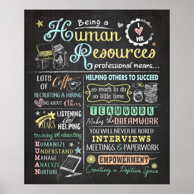 Poster Être Un Moyen Professionnel En Ressources Humaines (Devant)