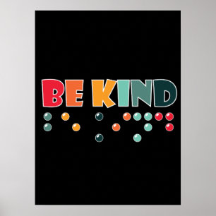 Poster Être un peu littéraire en braille Sensibilisation 