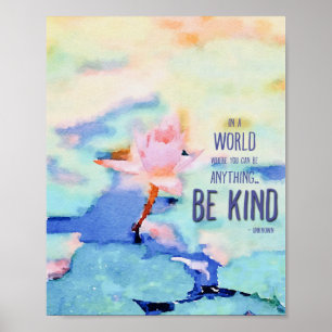 Poster Être une source d'inspiration en aquarelle