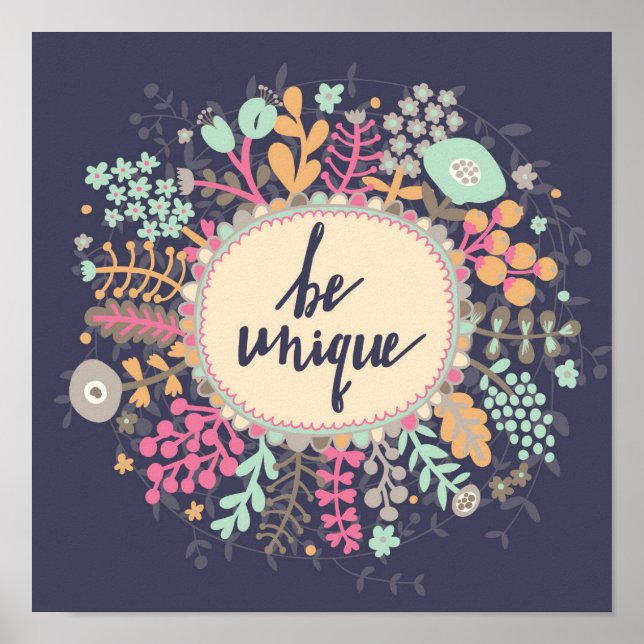 Poster Être unique (Devant)