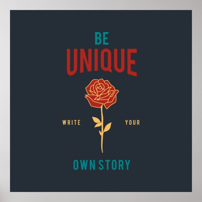Poster Être unique (Devant)