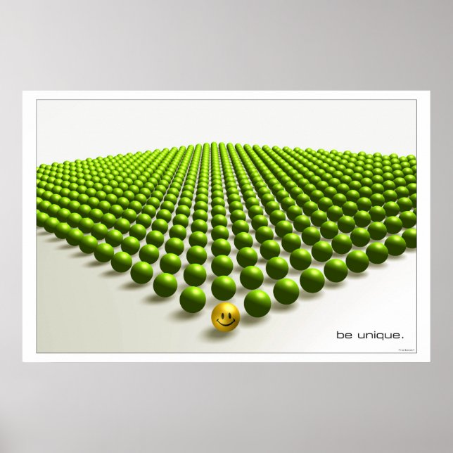 Poster Être unique (vert) (Devant)