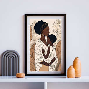 Poster Étreinte de mère et d'enfant