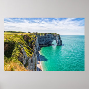 Poster Etretat cliffs, Normandy