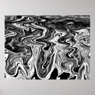 Poster Étude Abstraite des couleurs 481 / Noir,