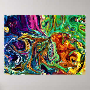 Poster Étude de couleur Abstraite 1,