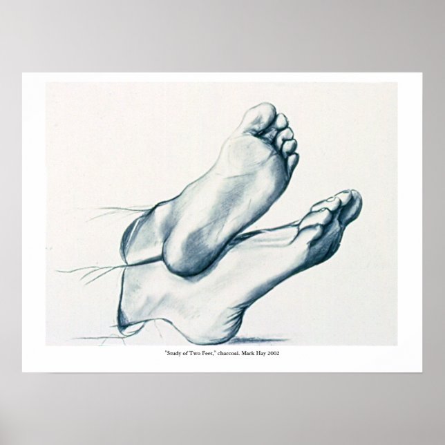 Poster "Étude de deux pieds" (Devant)