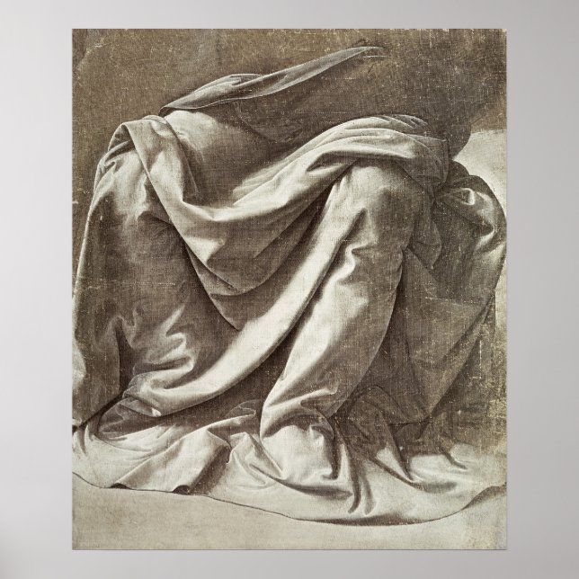 Poster Étude de la dragonnerie pour une figure assise, c. (Devant)