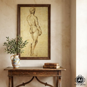Poster Étude de la statue de David de Michelangelo par Ra