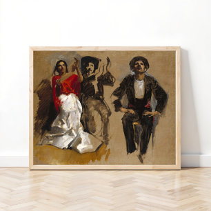 Poster Étude de personnages assis, Sargent