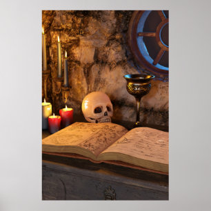 Poster Étude de sorcier de fantasy médiéval