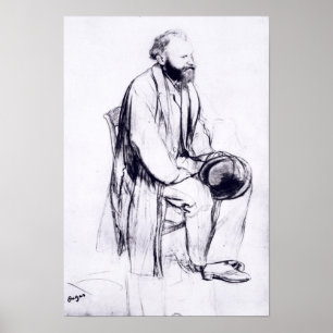 Poster Étude d'Edgar Degas   pour un portrait de Manet
