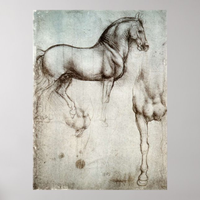 Poster Étude des chevaux (Devant)