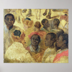 Poster Étude des têtes maures