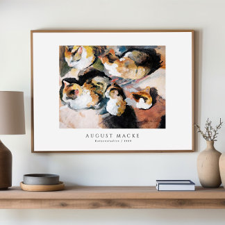 Poster Étude d'un chat | Katzenstudien (1909) août Macke